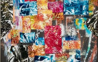 Портрет в мозаике из монотипий