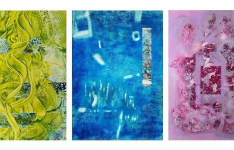 Триптих Иллюзорность, 2020-2022гг, 100×70см, графика, дизайн-бумага, авторские техники